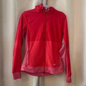 Nike Women's Red Hooded Jacket